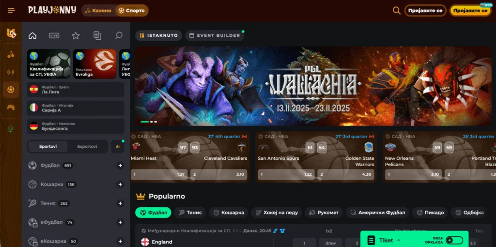 PlayJonny kladionica sportsko klađenje